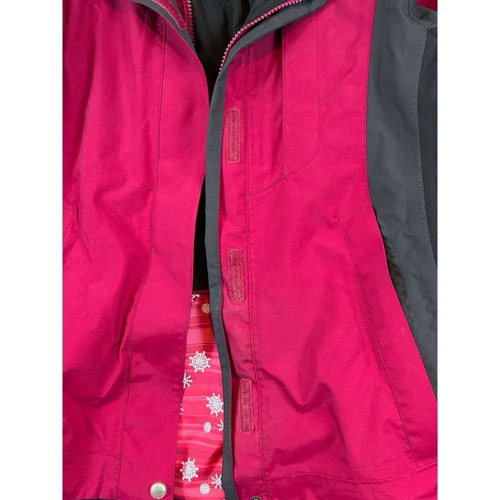 VTG LL Bean Womens‎ Small Magenta Hooded Ski Jacket Nylon Shell Gorpcore Snow